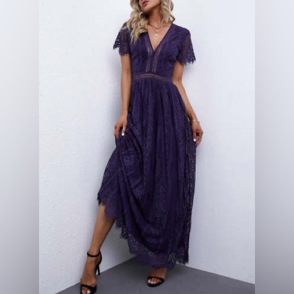 Fill Your Heart Lace Maxi Dress - Picture 3 of 8